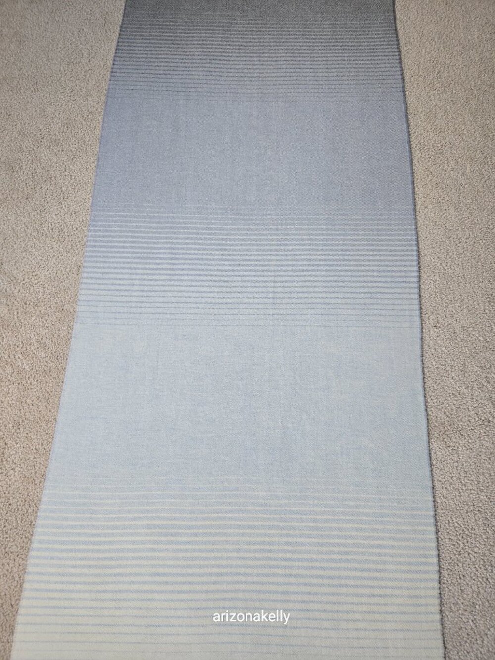 McNutt Lambswool Scarf Blue, Grey, Creme with Stripes Ireland Oversized - Picture 4 of 14